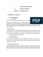 Legislación de Tránsito, Contenido Segundo Parcial