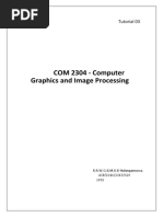 COM 2304 - Computer Graphics and Image Processing: Tutorial 03