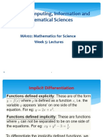 MA102 Mathematics For Science Week 5 Lectures