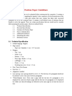 Position Paper Guidelines