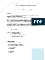 No Load Characteristic of DC Motors: Objectives