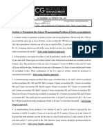 Section A: Formulate The Linear Programming Problem & Solve As Mentioned