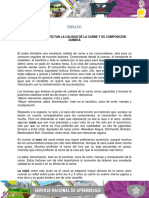 Ensayo Factores Que Afectan La Calidad de La Carne