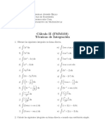 Cálculo II, Guía Técnicas de Integración PDF