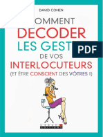 Comment Décoder Les Gestes de Vos Interlocuteurs Et Etre Conscient Des Votres PDF