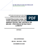 Informe Estudio de Suelos de Mercado de Belen