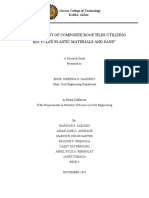 Development of Composite Roof Tiles Utilizing Recycled Plastic Materials and Sand