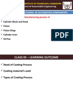 Department of Automobile Engineering At8091 - Manufacturing of Automotive Components