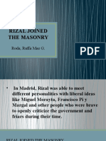 Rizal Joined The Masonry