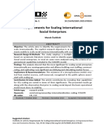 Requirements For Scaling International Social Enterprises: 2019, Vol. 7, No. 1