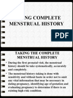 Taking Complete Menstrual History