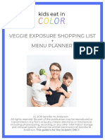 Kids Eat In: Veggie Exposure Shopping List + Menu Planner