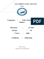 Competitor: Pedro María Toribio Polanco: Universidad Abierta para Adultos