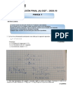 Evaluación Final (A) GQT - 2020-10: Fisica 1