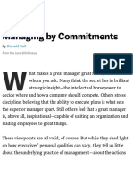 Managing by Commitments