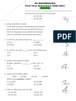 (REVIEW) P4 MATHEMATICS First Term Assessment 2020-2021