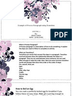 Example of Process Paragraph Using Transition: By: Rima Zakia NPM: 19.06.0.051