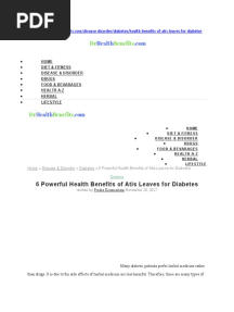 6 Powerful Health Benefits of Atis Leaves For Diabetes