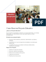 Como Hacer Un Proyecto Educativo