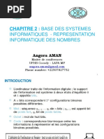 Chapitre 2 Codage Information