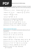 Ejercicios de Derivada Direccional y Vector Gradiente