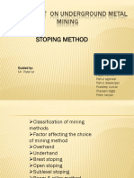 Assignment On U Nderground Metal Mining