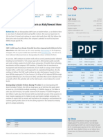 Chefs' Warehouse: Downgrade To Market Perform As Risk/Reward More Balanced at Current Levels