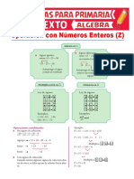 Operación Con Números Enteros para Sexto de Primaria 2