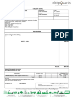 Credit Note: Reconnect Energy Solutions Pvt. LTD