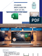 Sesión #01 Estados Termodinámicos Del Agua y Refrigerante 134 A en Excel