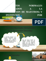 Institutos Normales (Orientados A La Formación de Maestros) y Institutos Por Cooperativa