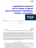 Plan de Seguimiento y Asesoría Académica en Campo A LEC. Visitas A Comunidad