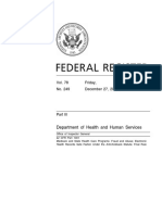 Department of Health and Human Services: Vol. 78 Friday, No. 249 December 27, 2013