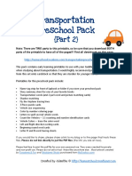 Transportation Preschool Pack Part 2 PDF