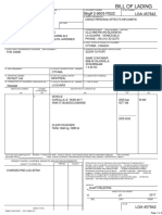 Bill of Lading: BKG# 2-6603-RS22 LGA-457842