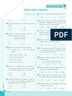 Ficha de Trabajo Números Primos y Compuestos PDF