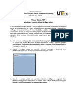 Visual Basic .NET - Windows Forms - Lista de Exercícios PDF