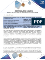 Syllabus Del Curso Seminario de Investigación