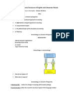 Semantic Structure of English and Ukrainian Word