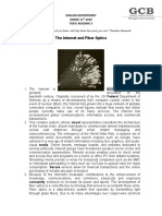 The Internet and Fiber Optics: English Department Grade 11 - 2020 Toefl Reading 3