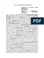 Contrato de Prestación de Servicios. Luz Dary Martinez. Oscar Vasquez