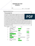 Reading Test - Ciclo Ii