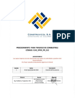 Procedimiento para Trasiego de Combustible