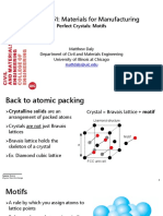 CME/ME 261: Materials For Manufacturing: Perfect Crystals: Motifs