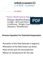 Laboratory or Field - Lysimeters: Different Methods To Measure ET