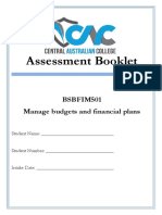 BSBFIM501-CAC Assessment Booklet PDF