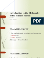 Introduction To The Philosophy of The Human Person