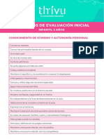 Registros de Evaluación Inicial 3 Años de