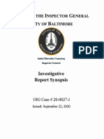 Baltimore IG Report - GCM