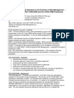 The New International Standard On The Practice of Risk Management - A Comparison of ISO 31000:2009 and The COSO ERM Framework